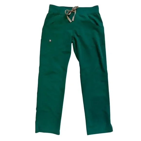 FIGS Kade Cargo Scrub Pants Women’s Small Hunter Green Silver Original PO 1661 - Picture 2 of 13